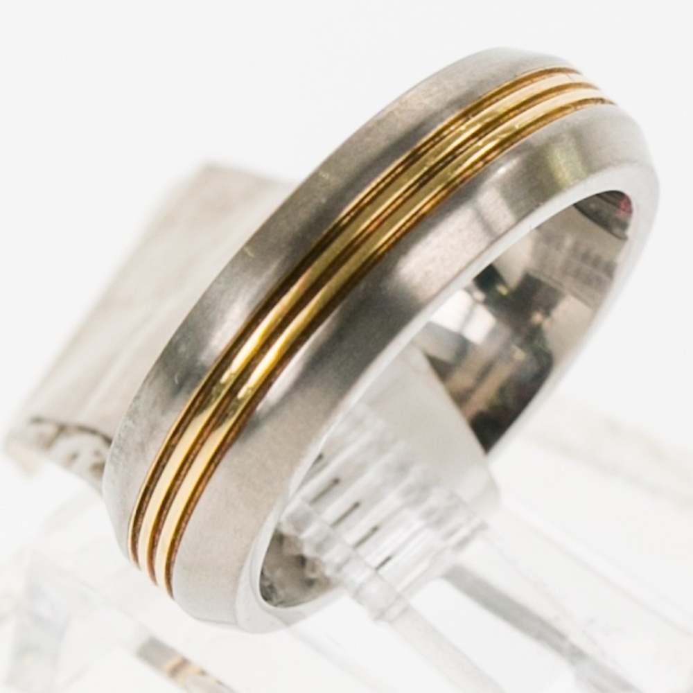 Artcarved 18K Yellow Gold & Titanium Band, NEW